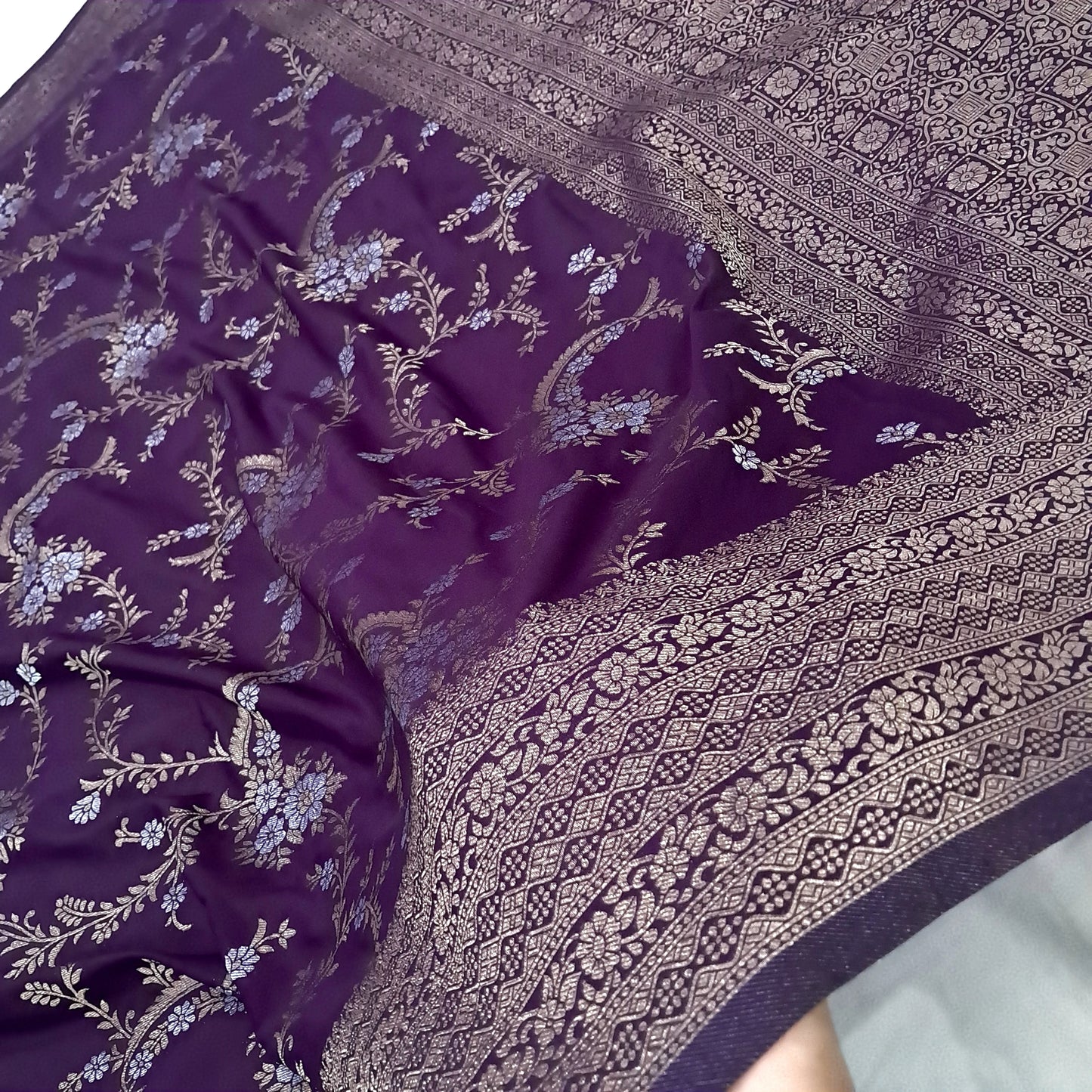 Gold & Silver Woven Meena Saree