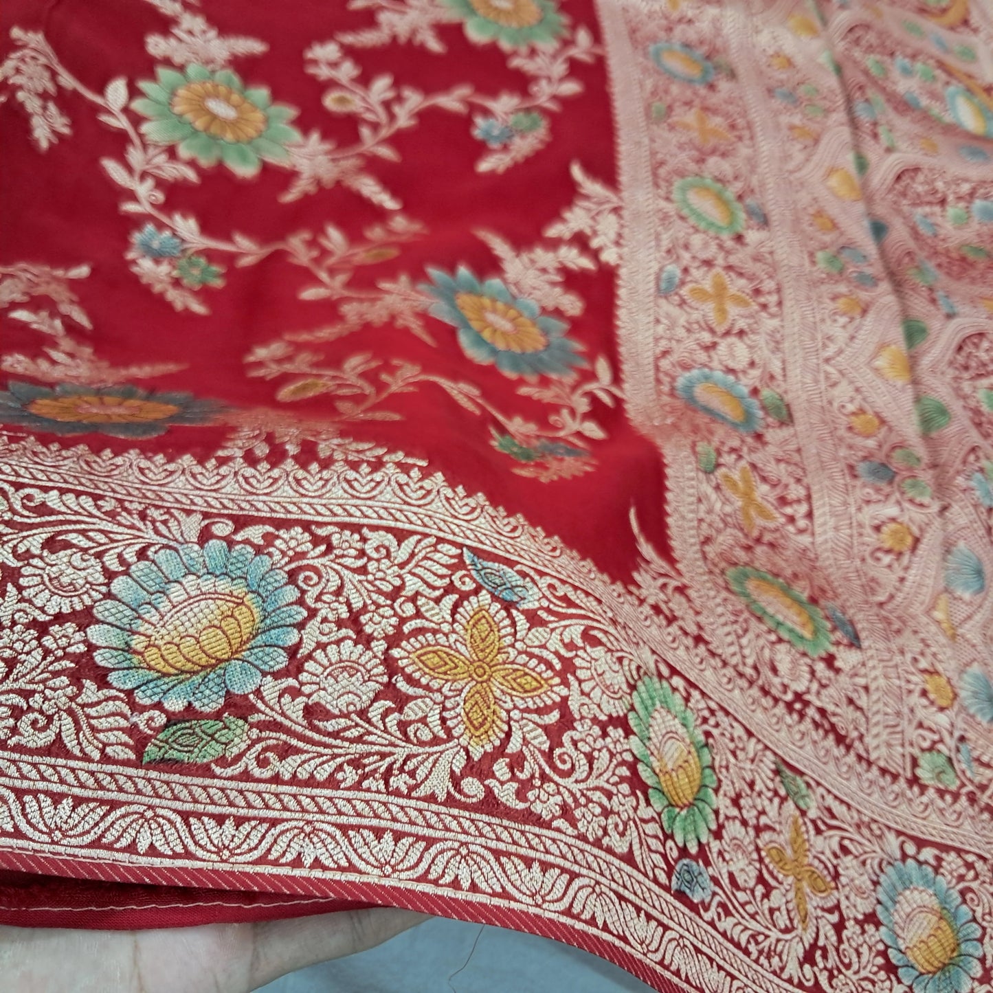 Badi Jal Pure Viscose Handbrush Meena Saree