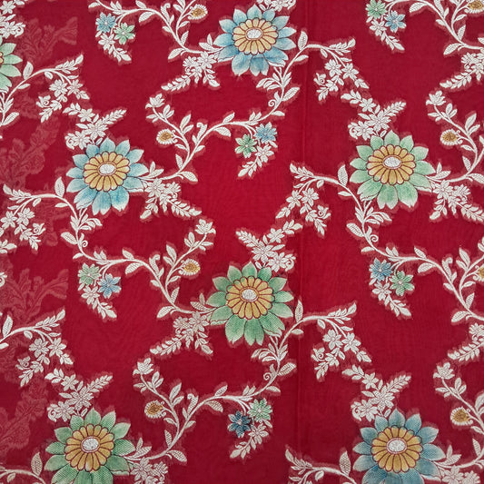 Badi Jal Pure Viscose Handbrush Meena Saree