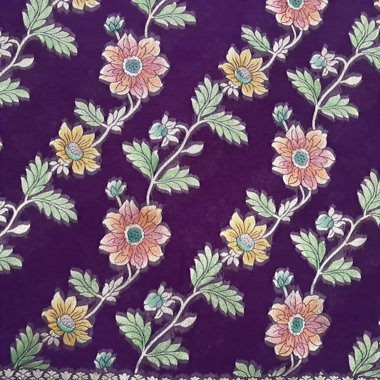 Aada Jal Pure Viscose Meena Handbrush Saree