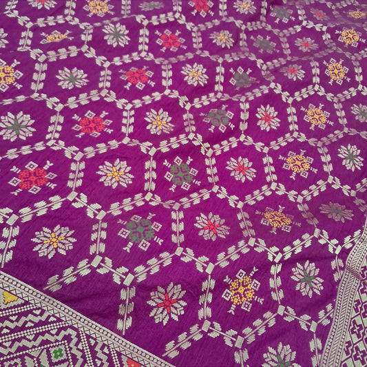 Multi Meena Woven Skirt Saree